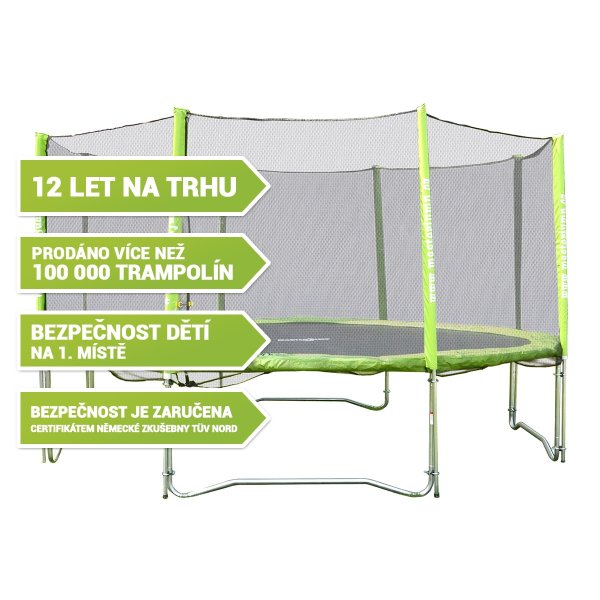 Trampolína MASTERJUMP 365 cm s vnější sítí