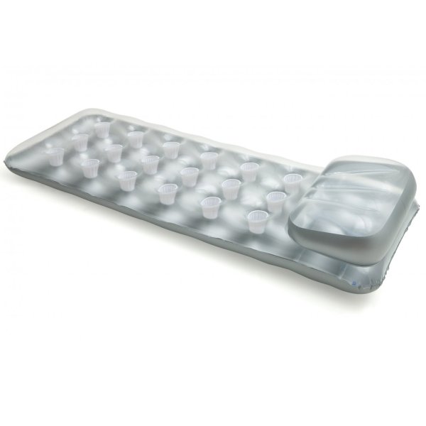 Nafukovací lehátko INTEX stříbrné s otvory 188 x 71cm