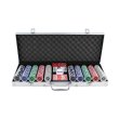 Poker set MASTER 500 v kufříku Deluxe s označením hodnot