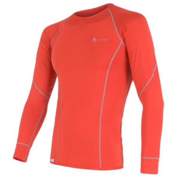 Triko dlouhý rukáv SENSOR Coolmax Fresh pánské červené