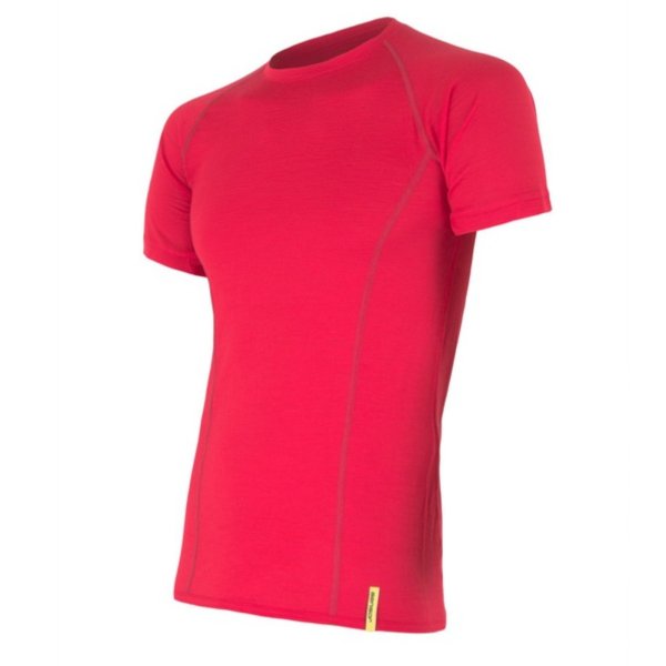 Triko krátký rukáv SENSOR Merino Wool pánské červené
