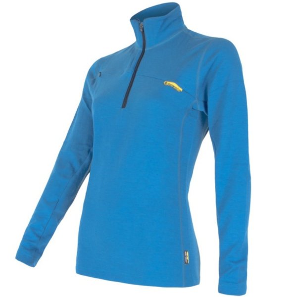 Mikina SENSOR Merino Wool Upper zip dámská modrá