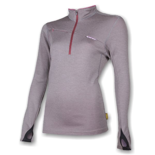 Mikina SENSOR Merino wool Upper zip dámská opál