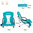 Kemping skládací židle KING CAMP Deluxe s opěrkami ocel - tyrkysová