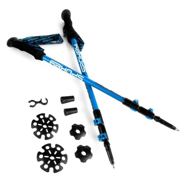 Trekingové hole SPOKEY Carbon šedo - tyrkysové