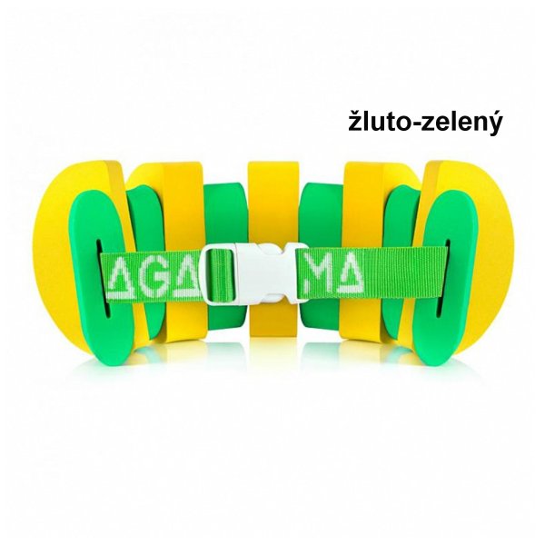 Plavecký pás AGAMA Swim 11 dílů - žluto-zelený