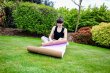 Podložka na cvičení MASTER Yoga 4 mm - 183 x 61 cm - korková - fialová
