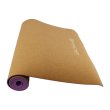 Podložka na cvičení MASTER Yoga 4 mm - 183 x 61 cm - korková - fialová