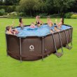 Bazén ovál Steel Super Rattan AVENLI 427 x 275 x 100 cm