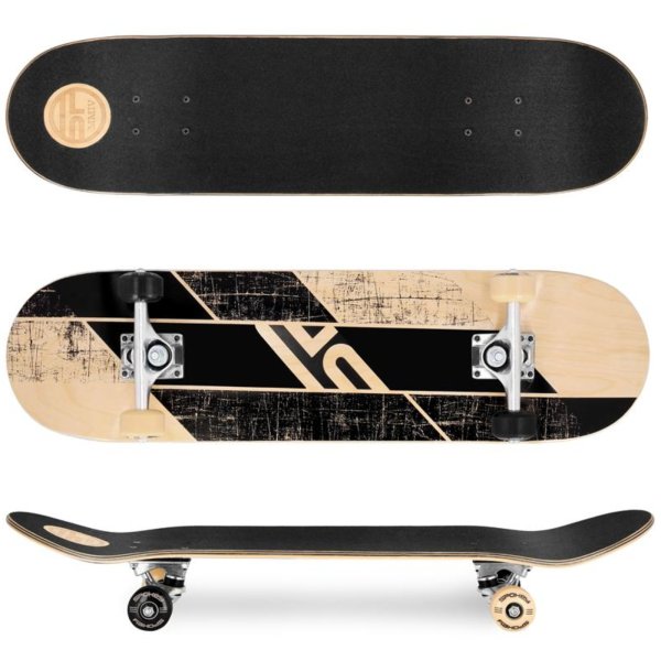 Skateboard SPOKEY Skalle Pro - černo-žlutý