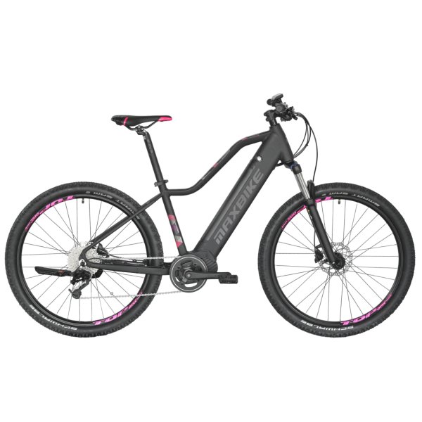 Horské elektrokolo MAXBIKE Torvi 27.5 černo-fialové - vel. rámu 16,5