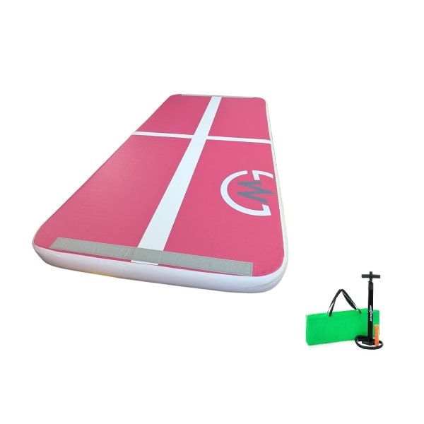 Airtrack MASTER nafukovací žíněnka 200 x 100 x 10 cm - růžová - bílá - 2. jakost