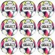 Výhodný akční set - 9x Fotbalový míč SELECT FB Brillant Super TB CZ Chance Liga 2024/25 5 bílo-modrý
