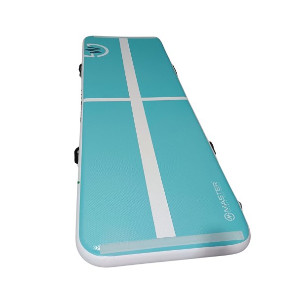 Airtrack MASTER nafukovací žíněnka 300 x 100 x 10 cm - modrozelená - bílá