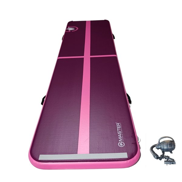 Airtrack MASTER nafukovací žíněnka 400 x 100 x 10 cm - fialová - růžová