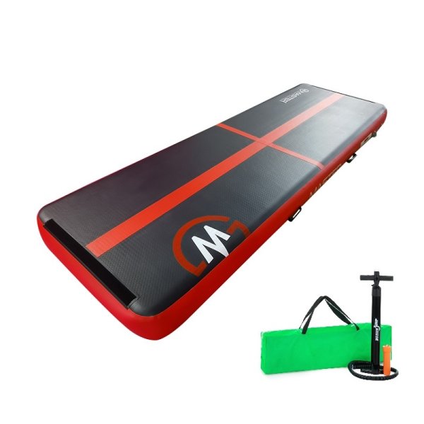 Airtrack MASTER nafukovací žíněnka 300 x 100 x 20 cm - černá - červená - 2. jakost