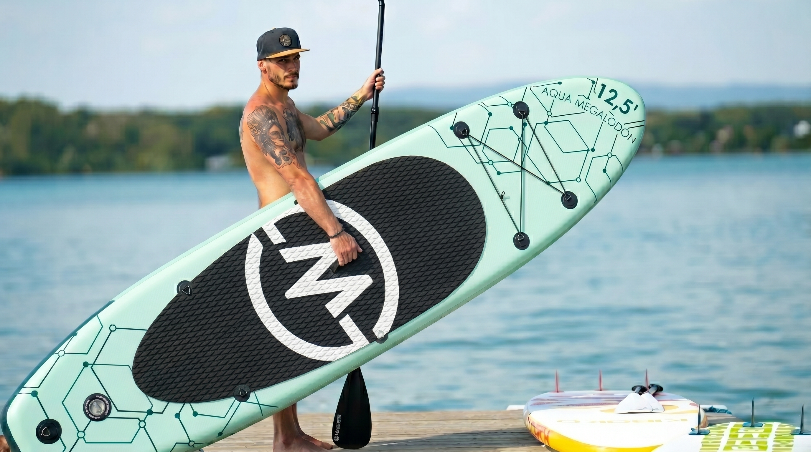 Paddleboarding s rodinou