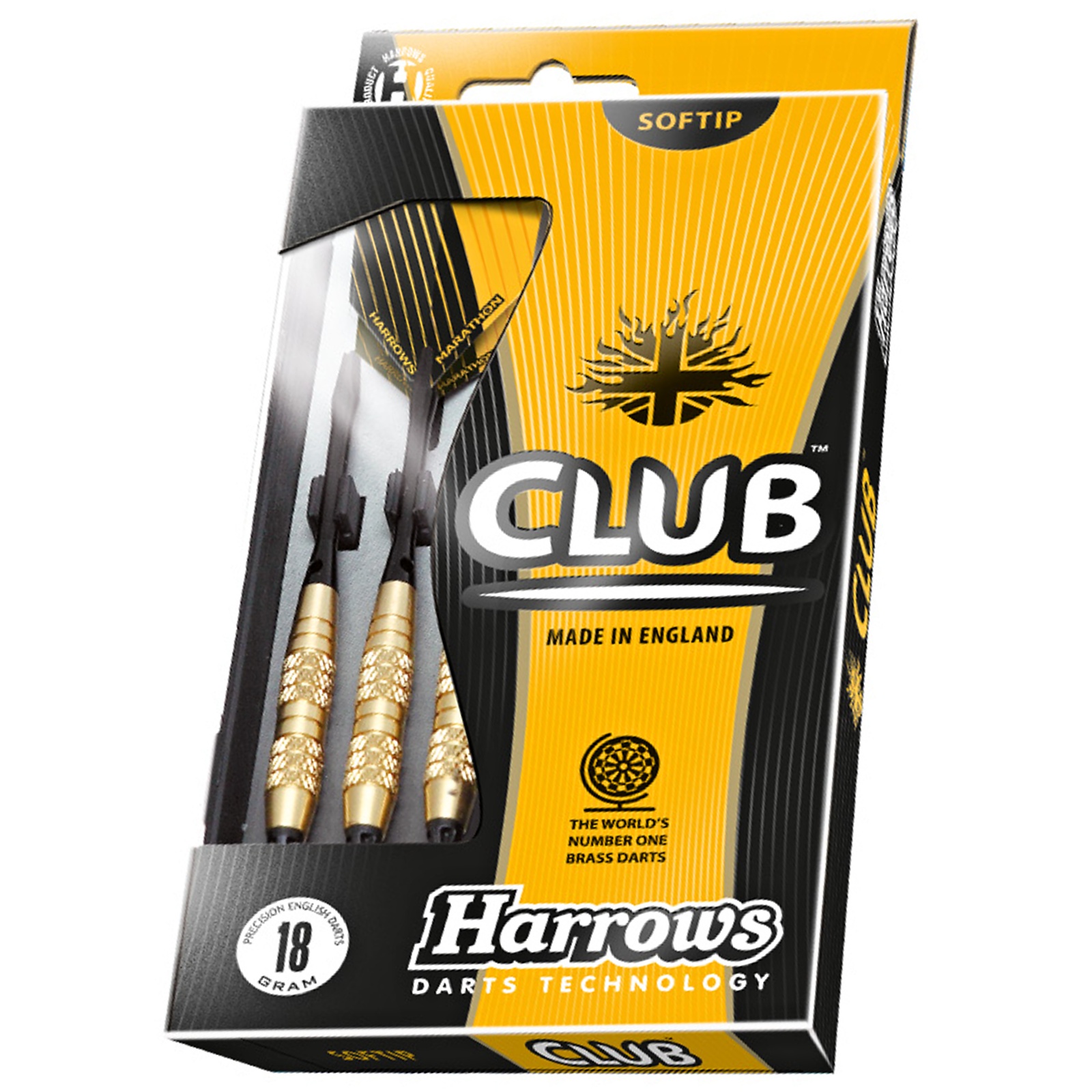 Šipky HARROWS Club Brass softip 16g