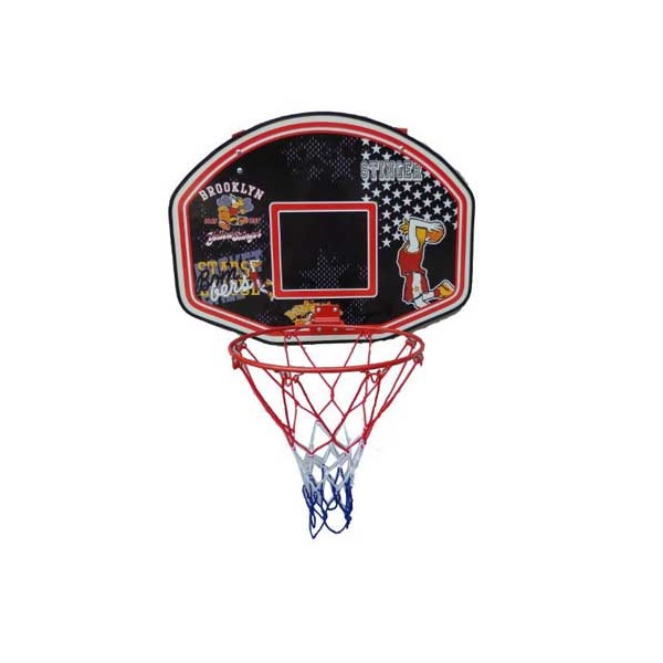 Basketbalový koš s deskou SPARTAN 60 x 44 cm s míčem