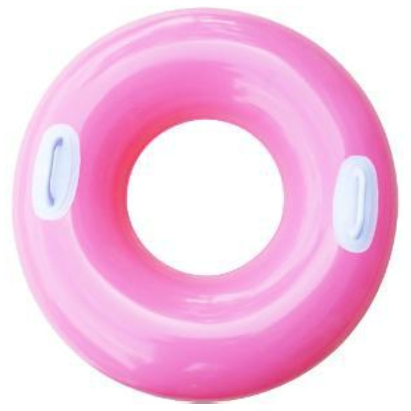 Nafukovací kruh INTEX s držadlem 76 cm - růžový
