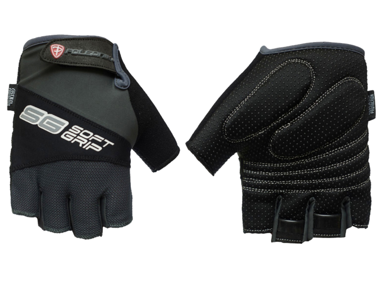 Cyklo rukavice POLEDNIK Soft Grip pánské velikost XL - černé
