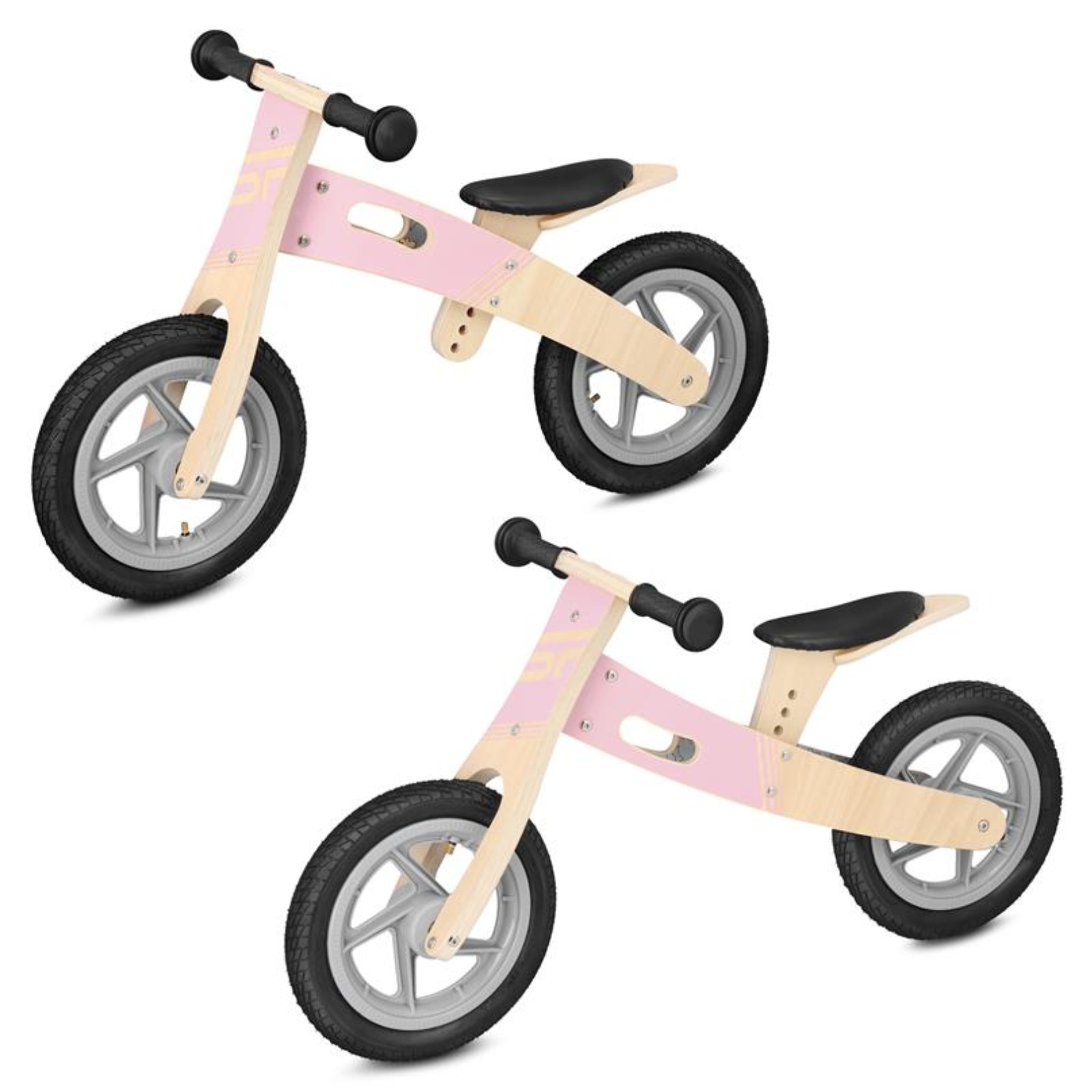 Dětské dřevěné odrážedlo SPOKEY Woo-Ride Duo - růžové
