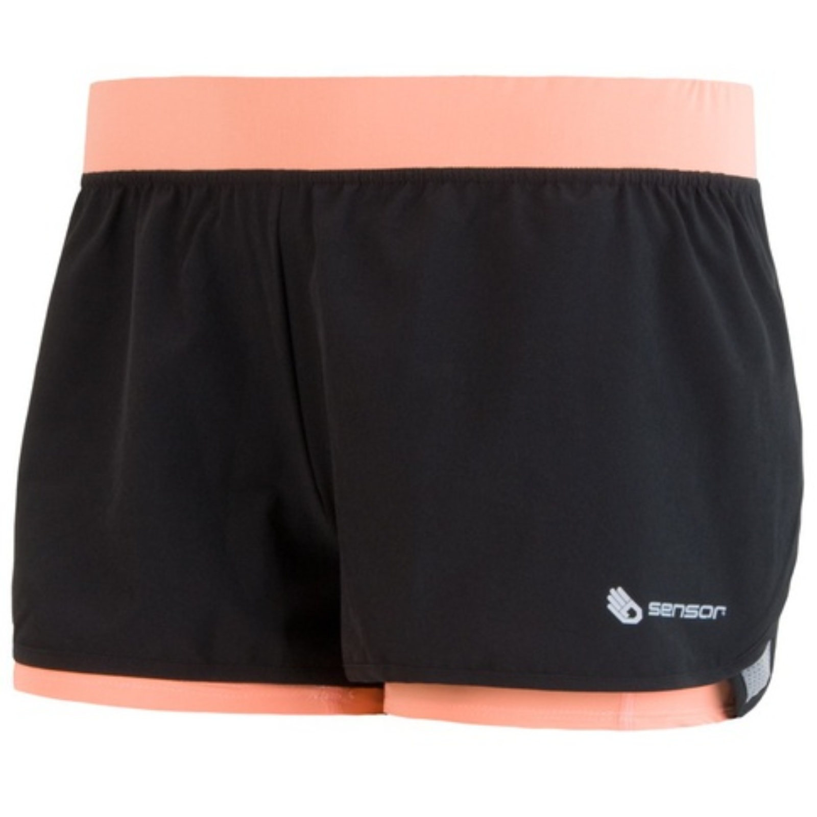 Sensor kalhoty krátké dámské Trail černo-meruňkové varianta: