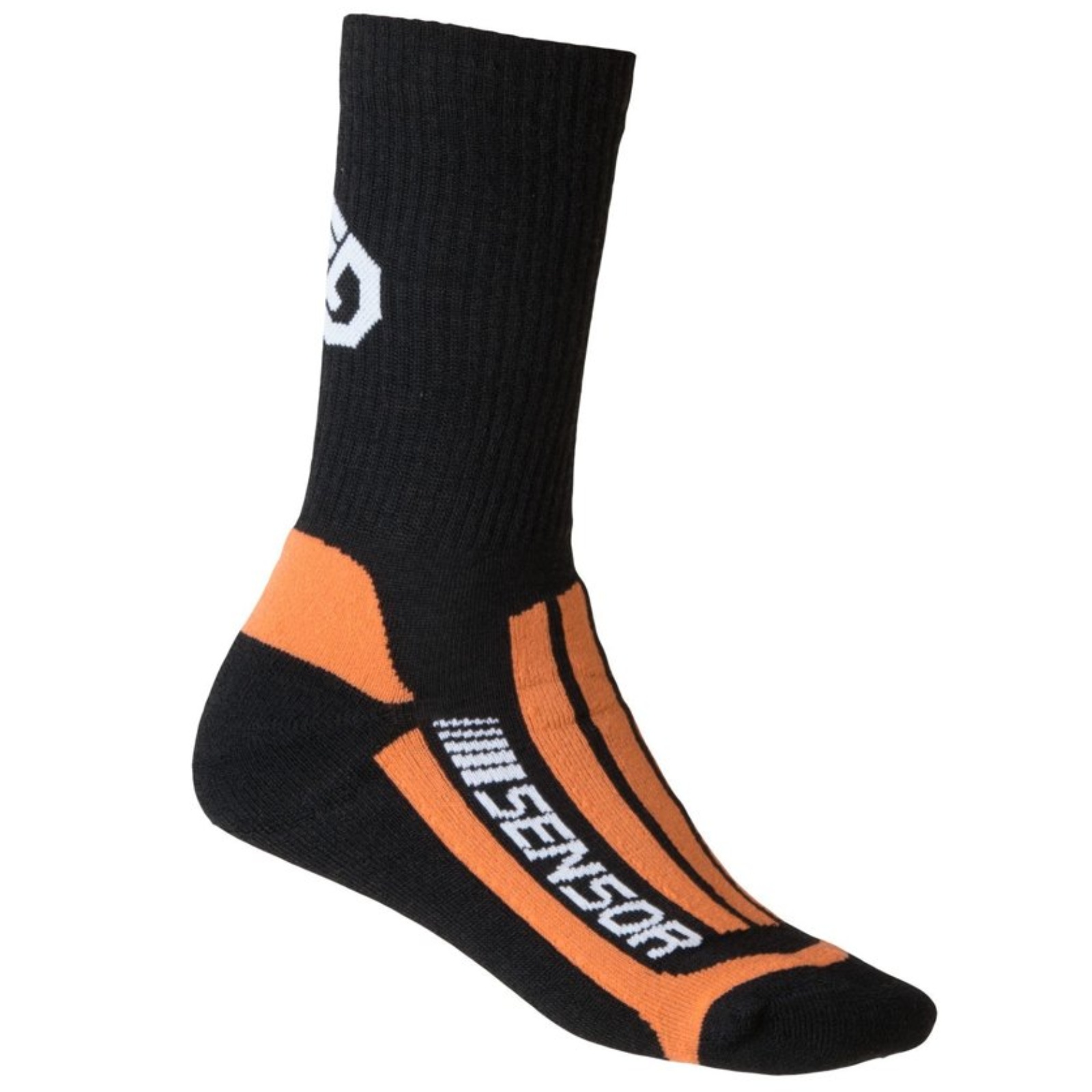 Ponožky SENSOR Treking Merino černo-oranžové - vel. 6-8