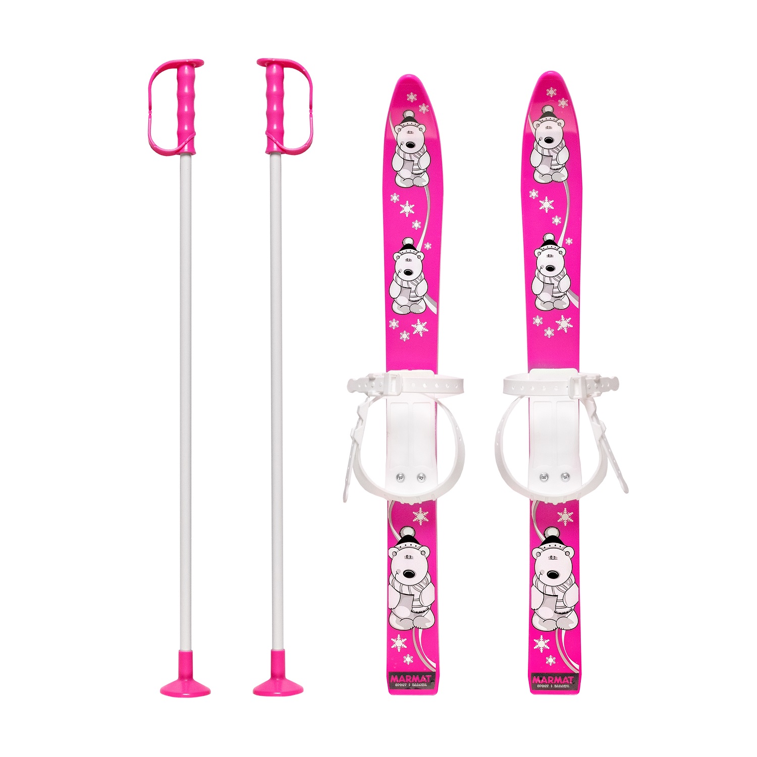 Levně Baby Ski 70 cm - dětské plastové lyže - růžové