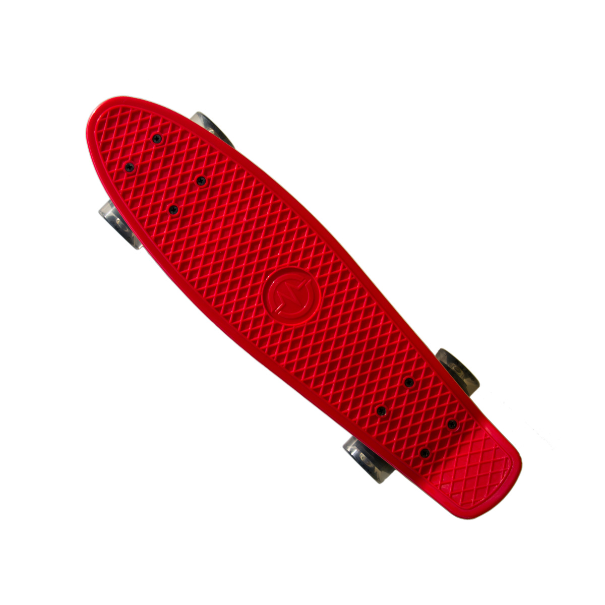 Levně Plastik Penny Board MASTER 22" se svítícími kolečky - červený