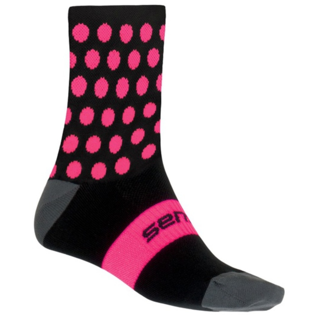 Levně Sensor ponožky Dots Mini černá růžová