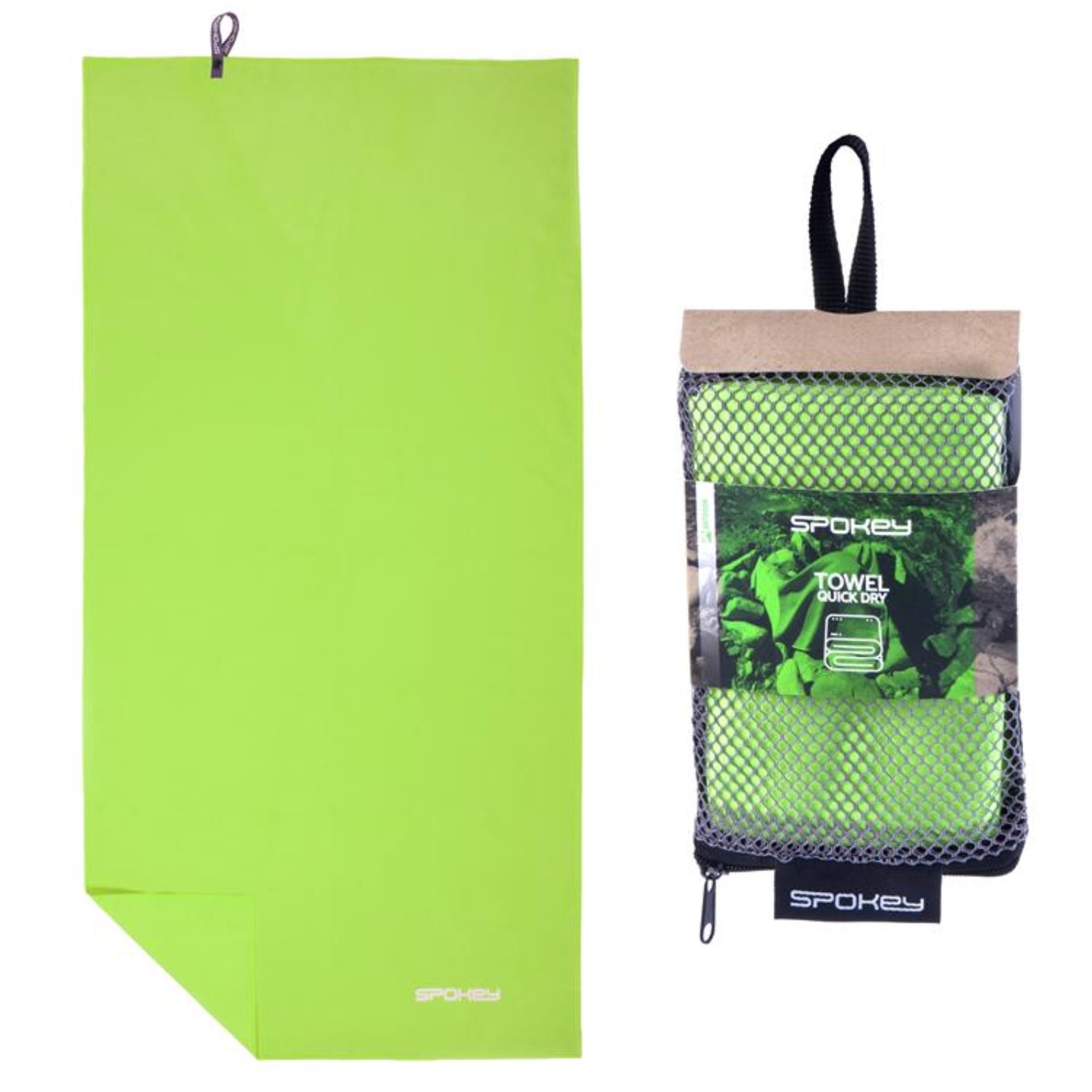 Rychleschnoucí ručník SPOKEY Sirocco XL 80 x 150 cm, zelený
