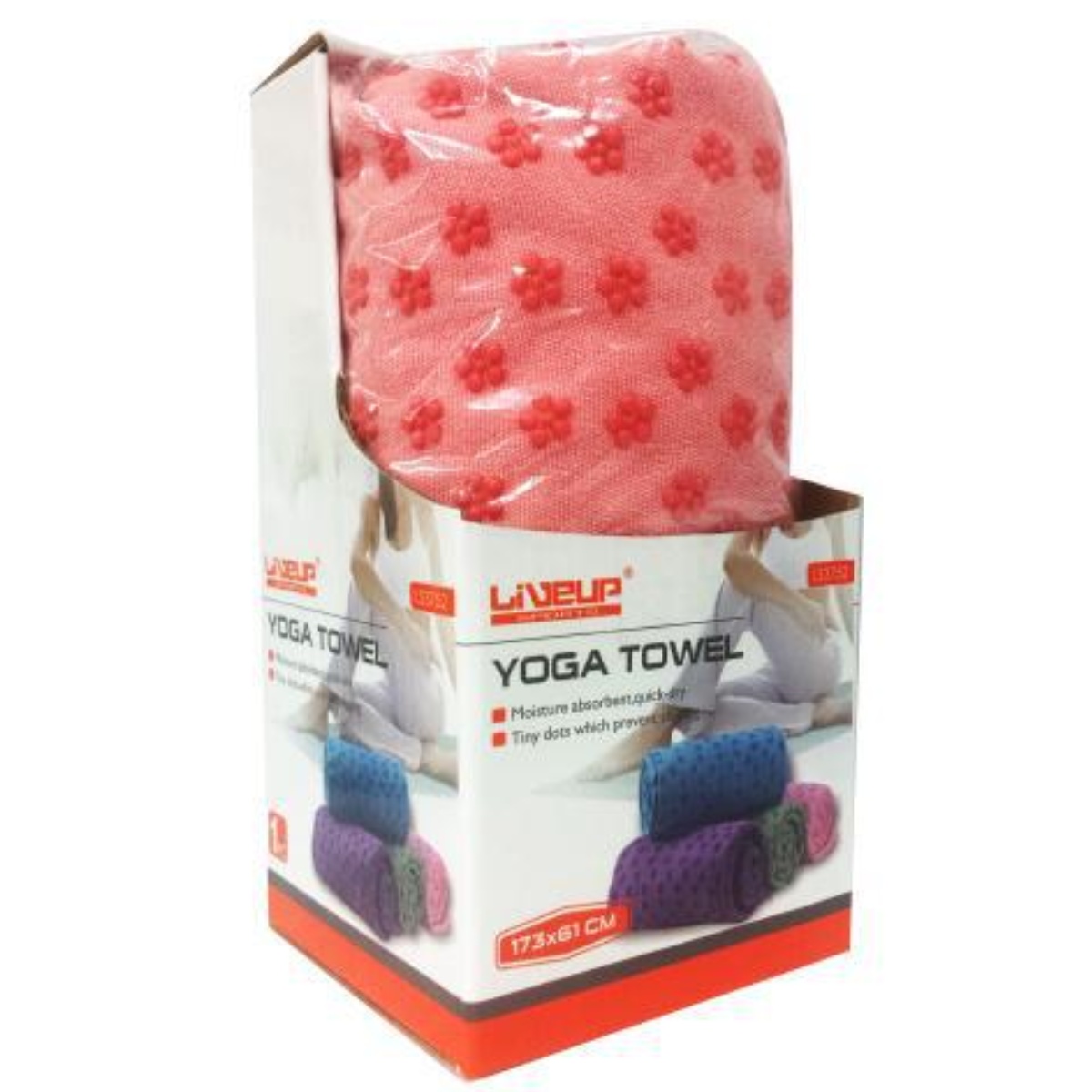 Ručník na yogu LIVEUP LS3752 - růžový