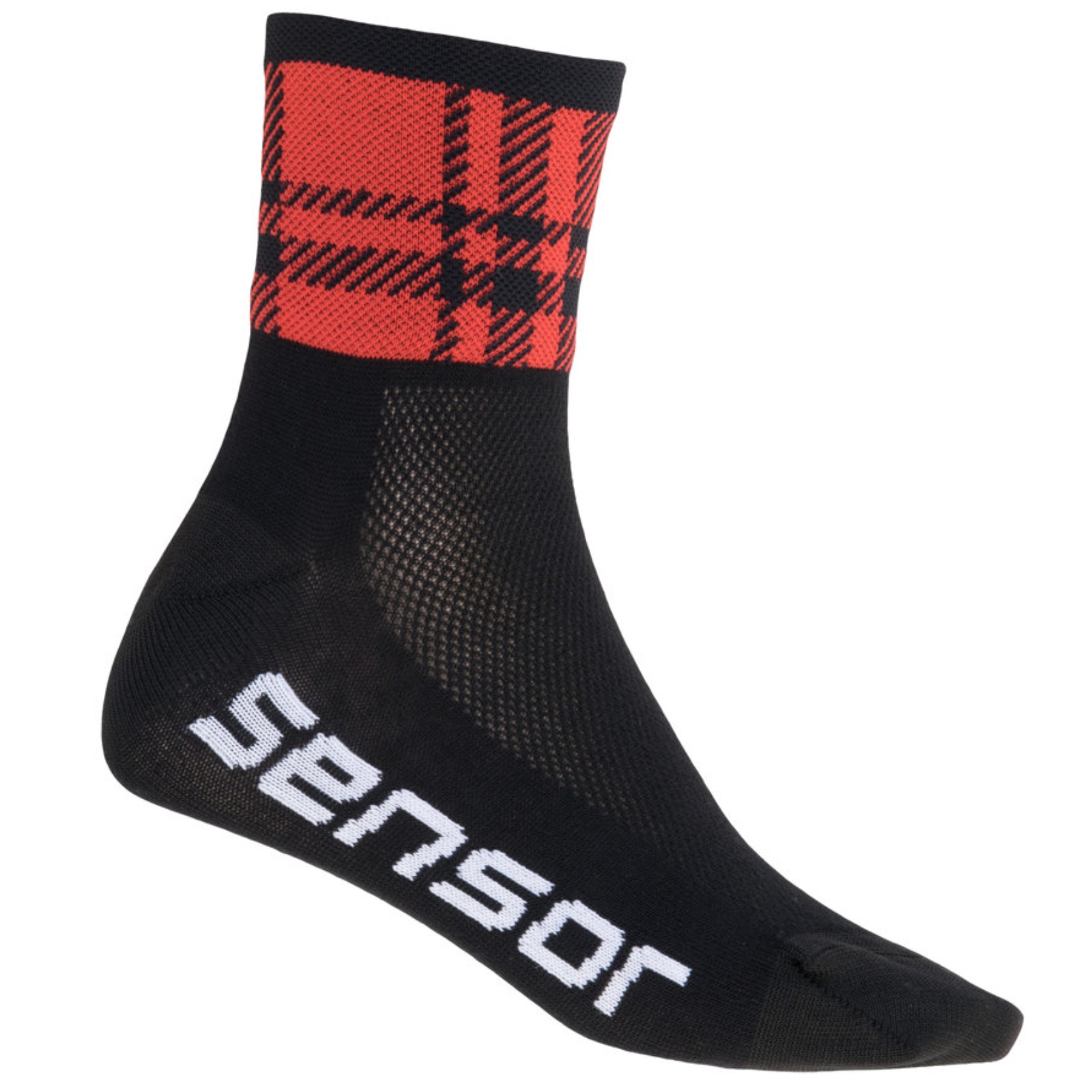 Sensor ponožky RACE SQUARE černá červená-9-11