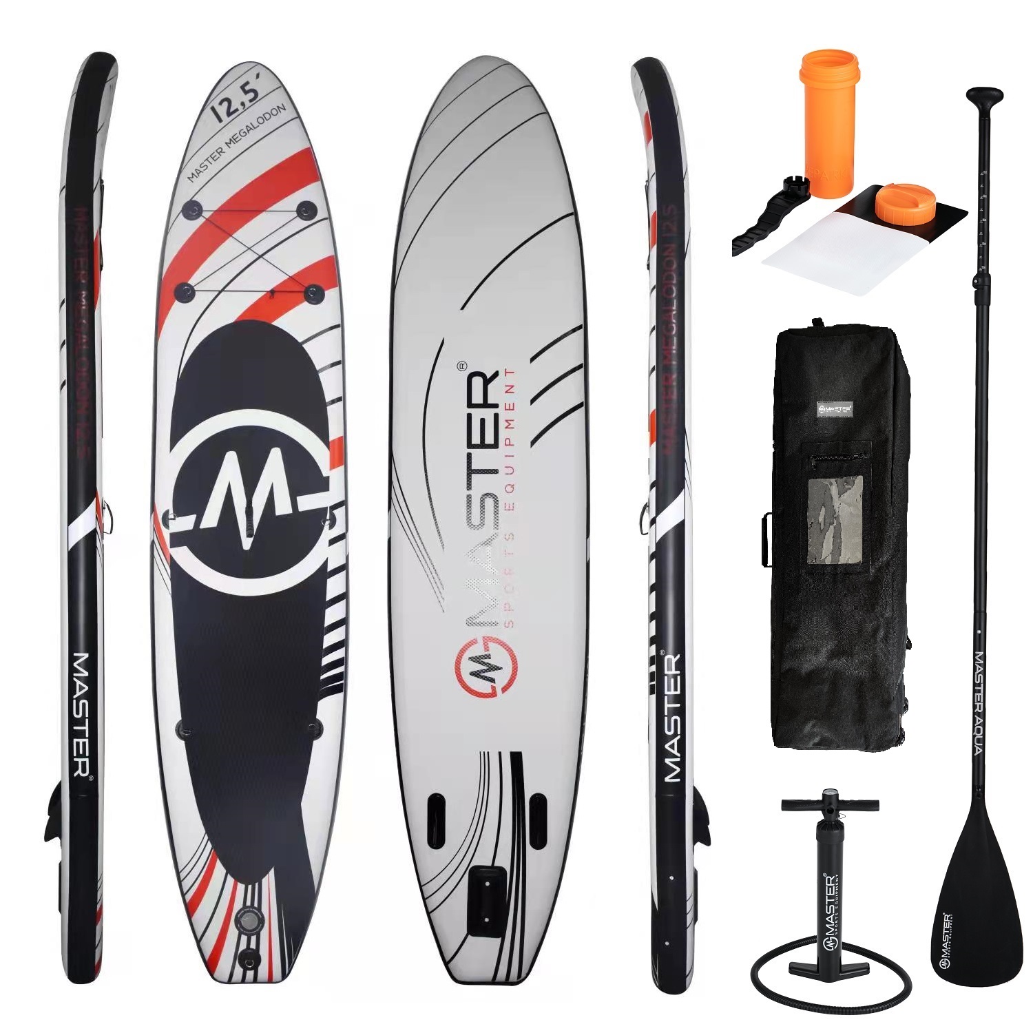 Levně Paddleboard MASTER Aqua Megalodon - 12.5 - 2. jakost