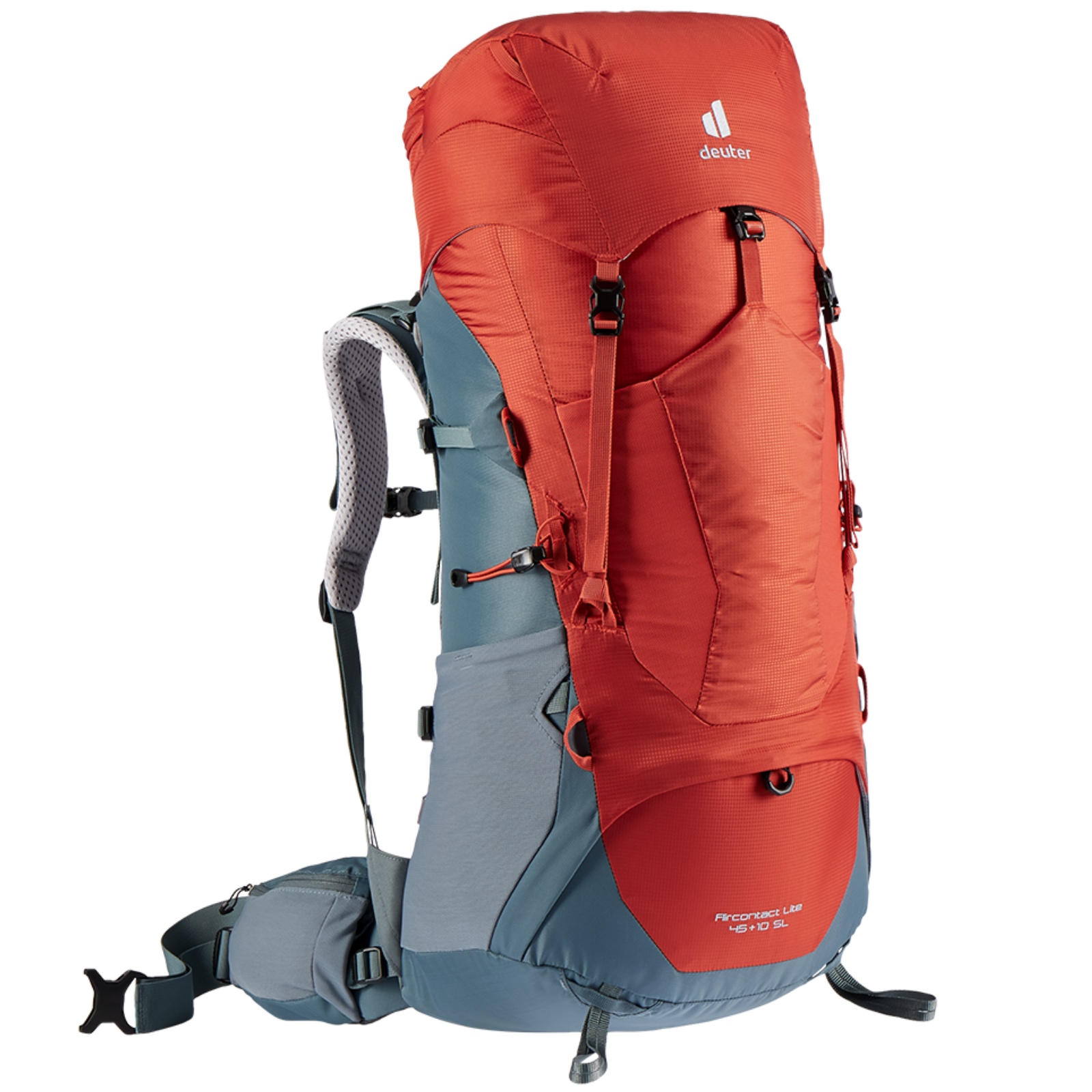 Levně Deuter Aircontact Lite 45+10 SL červený-šedá