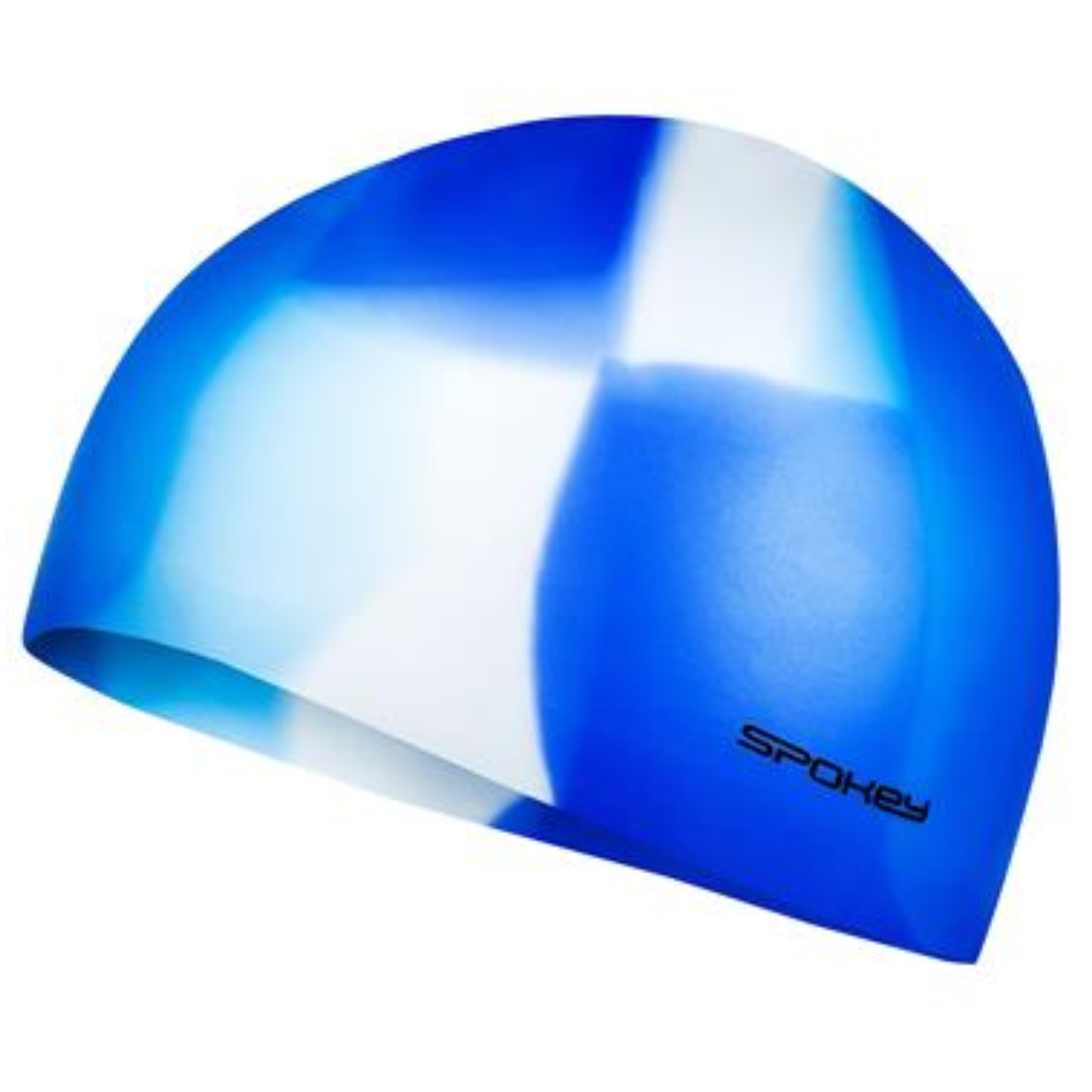 Plavecká čepice SPOKEY Abstract - modro-bílá