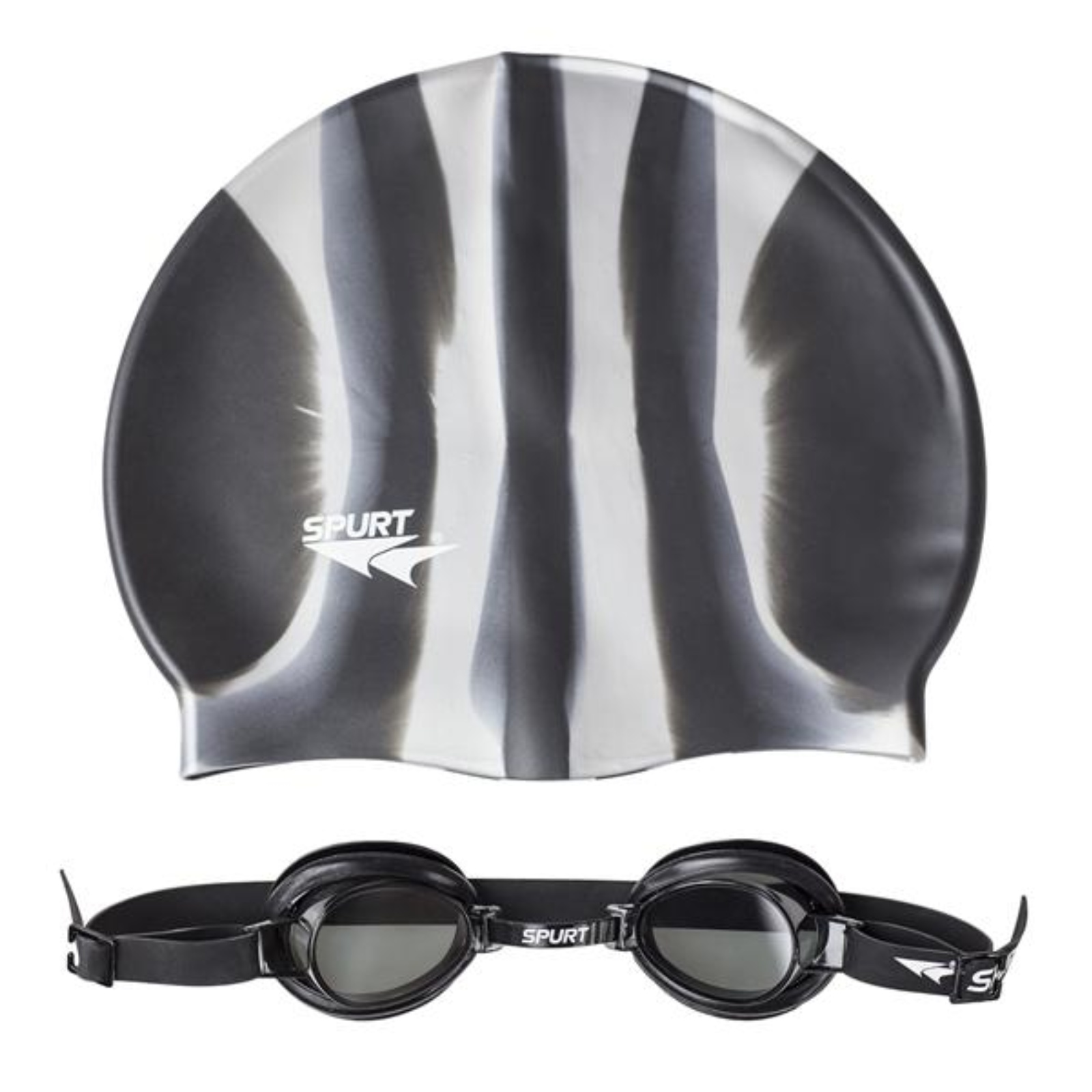 Dětské plavecké brýle SPURT ZEBRA 1100 s čepicí - černé