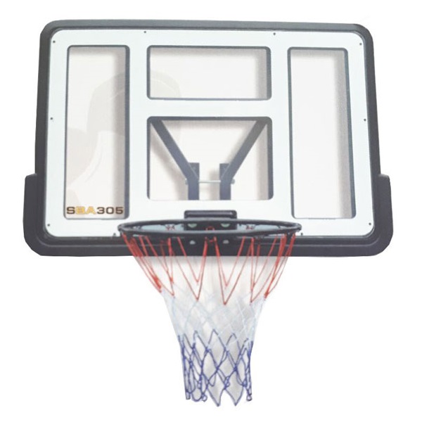 Levně Basketbalový koš s deskou SPARTAN Transparent 110 x 75 cm