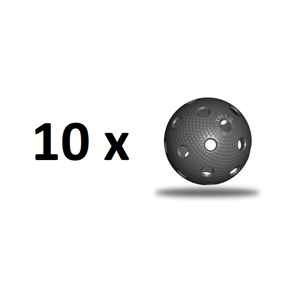 Levně Florbalový míček TRIX IFF - černý - 10 ks