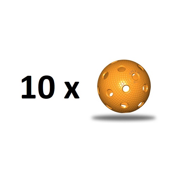 Levně Florbalový míček TRIX IFF - pomerančový - 10 ks