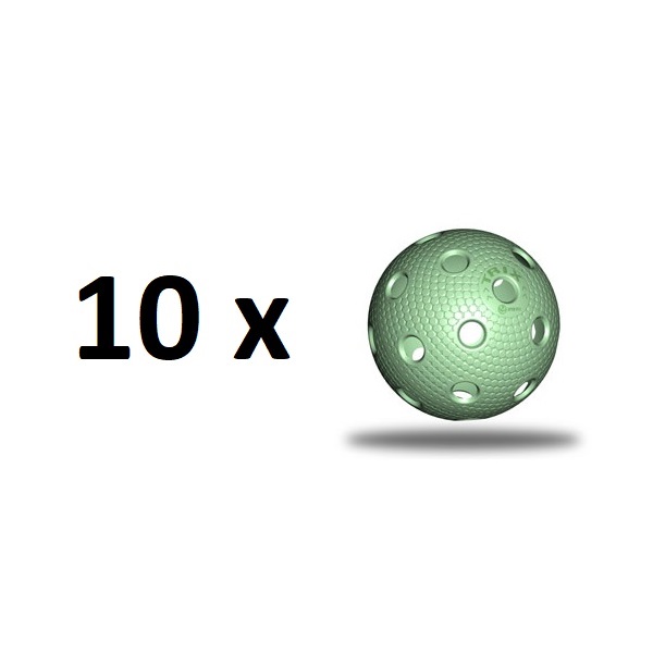 Levně Florbalový míček TRIX IFF - pistaciový - 10 ks