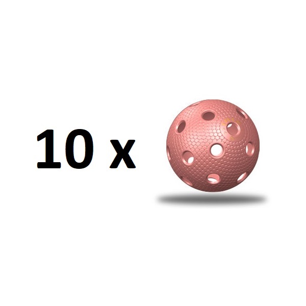 Levně Florbalový míček TRIX IFF - jahodový - 10 ks