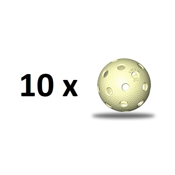 Levně Florbalový míček TRIX IFF - vanilkový - 10 ks