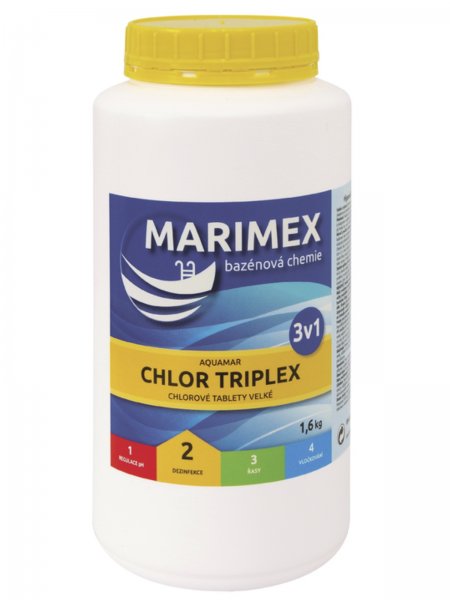 Bazénová chemie MARIMEX Chlor Triplex 1,6 kg