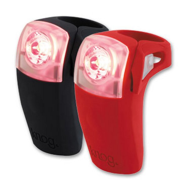 Blikačka KNOG Boomer červená LED - růžová
