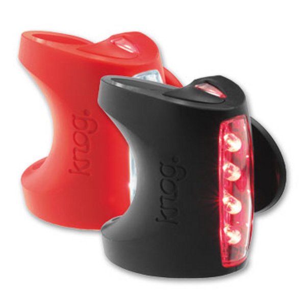 Blikačka KNOG Skink bílá LED - červená