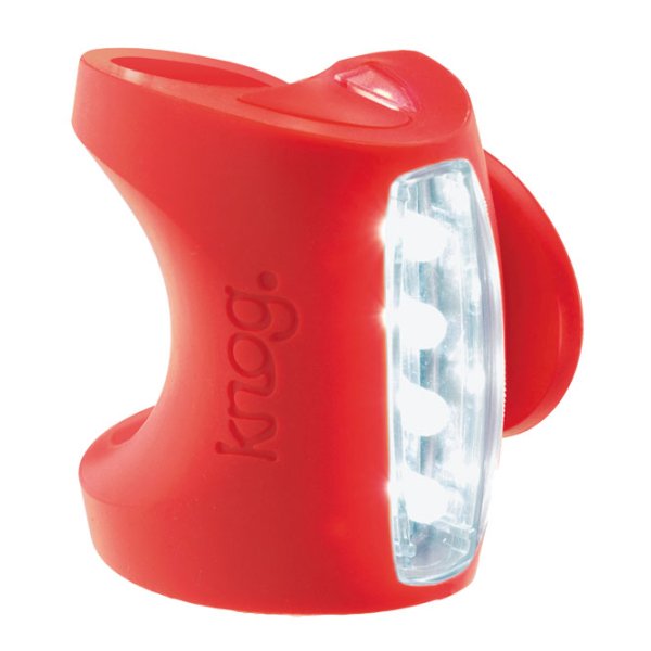 Blikačka KNOG Skink červená LED zadní - bílá