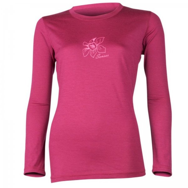 Triko dl. ruk. SENSOR Merino Wool Orchidea dm. lilla - vel. XL