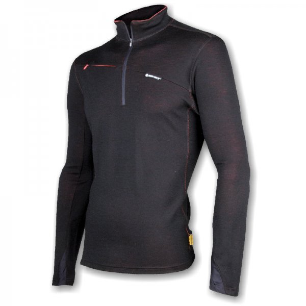 Mikina SENSOR Merino Wool krtk zip pn. ern - vel. S